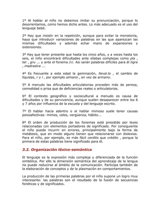 Desarrollo del lenguaje