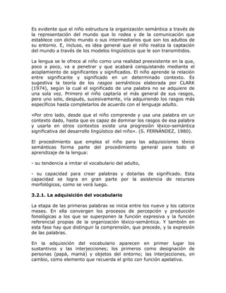 Desarrollo del lenguaje