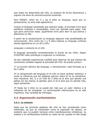 Desarrollo del lenguaje