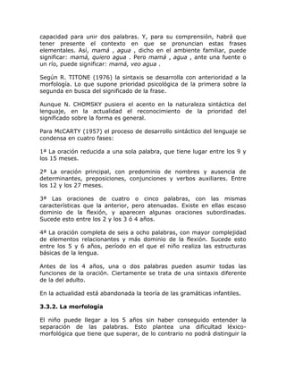 Desarrollo del lenguaje