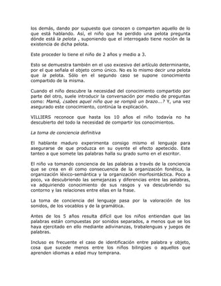 Desarrollo del lenguaje