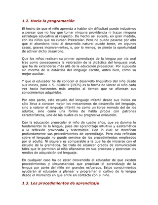 Desarrollo del lenguaje