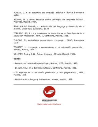 Desarrollo del lenguaje