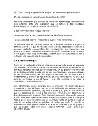Desarrollo del lenguaje