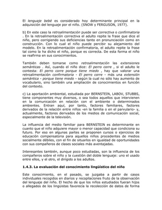 Desarrollo del lenguaje