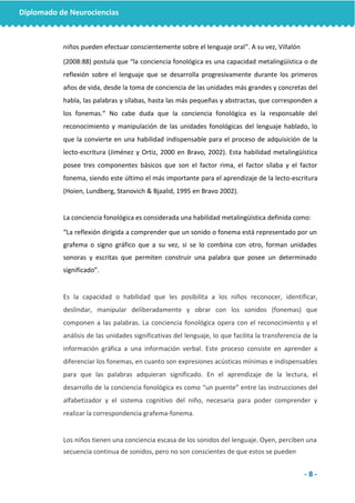 DESARROLLO DEL LENGUAJE Y LA CONCIENCIA FONOLOGICA | PDF