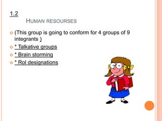ANDRADE VANESSAFIRST PHASE1.1.-PHYSICAL RESOURSES*Computer room* Infocus*Computers*Board*Radio*Television