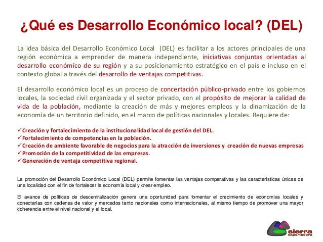 Desarrollo economico local y Municipio Productivo SIEX Hco