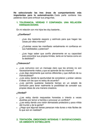 Desarrollo emocional