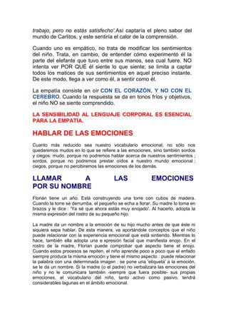 Desarrollo emocional