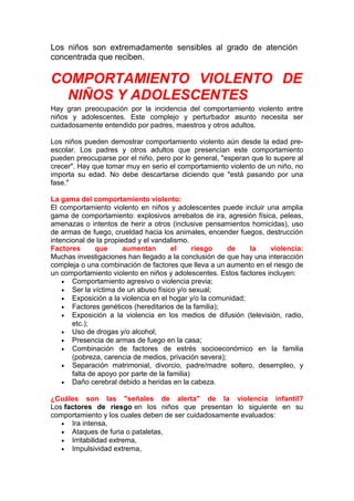 Desarrollo emocional