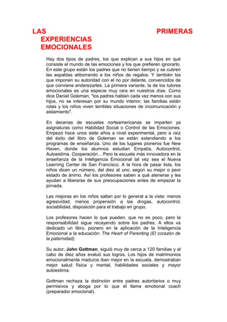 Desarrollo emocional