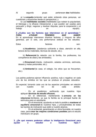 Desarrollo emocional