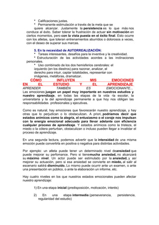 Desarrollo emocional