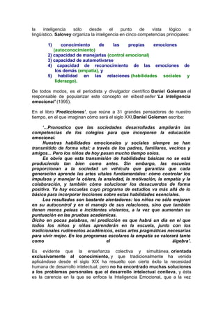 Desarrollo emocional