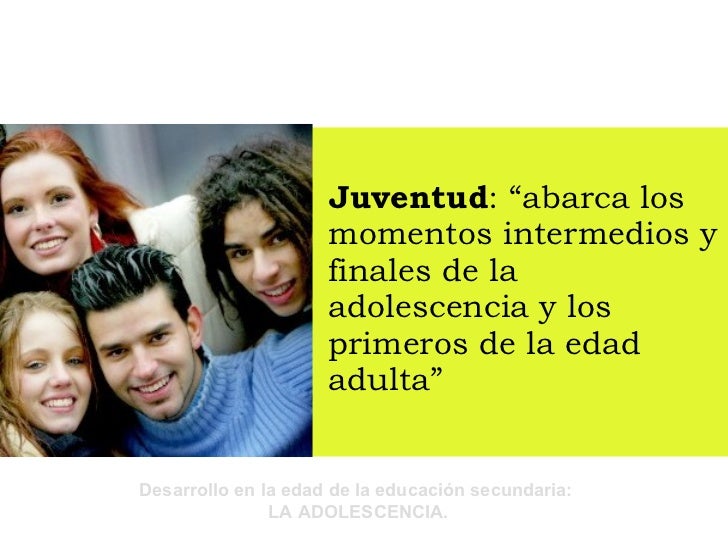 Resultado de imagen para adolescencia y juventud
