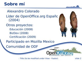 Sobre mí Alexandro Colorado 