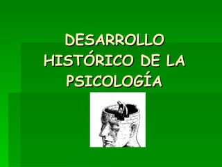 DESARROLLO HISTÓRICO DE LA PSICOLOGÍA 