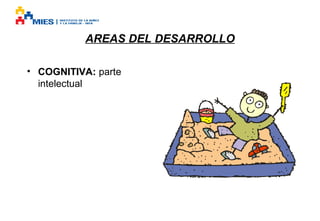 AREAS DEL DESARROLLO
• COGNITIVA: parte
intelectual

 