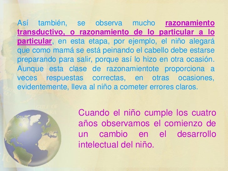 DESARROLLO INTELECTUAL SEGUN PIAGET