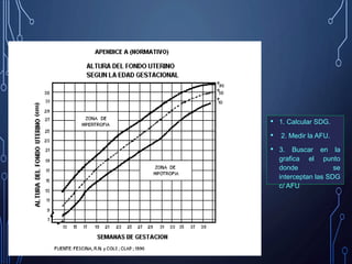 • 1. Calcular SDG.
• 2. Medir la AFU.
• 3. Buscar en la
grafica el punto
donde se
interceptan las SDG
c/ AFU
 