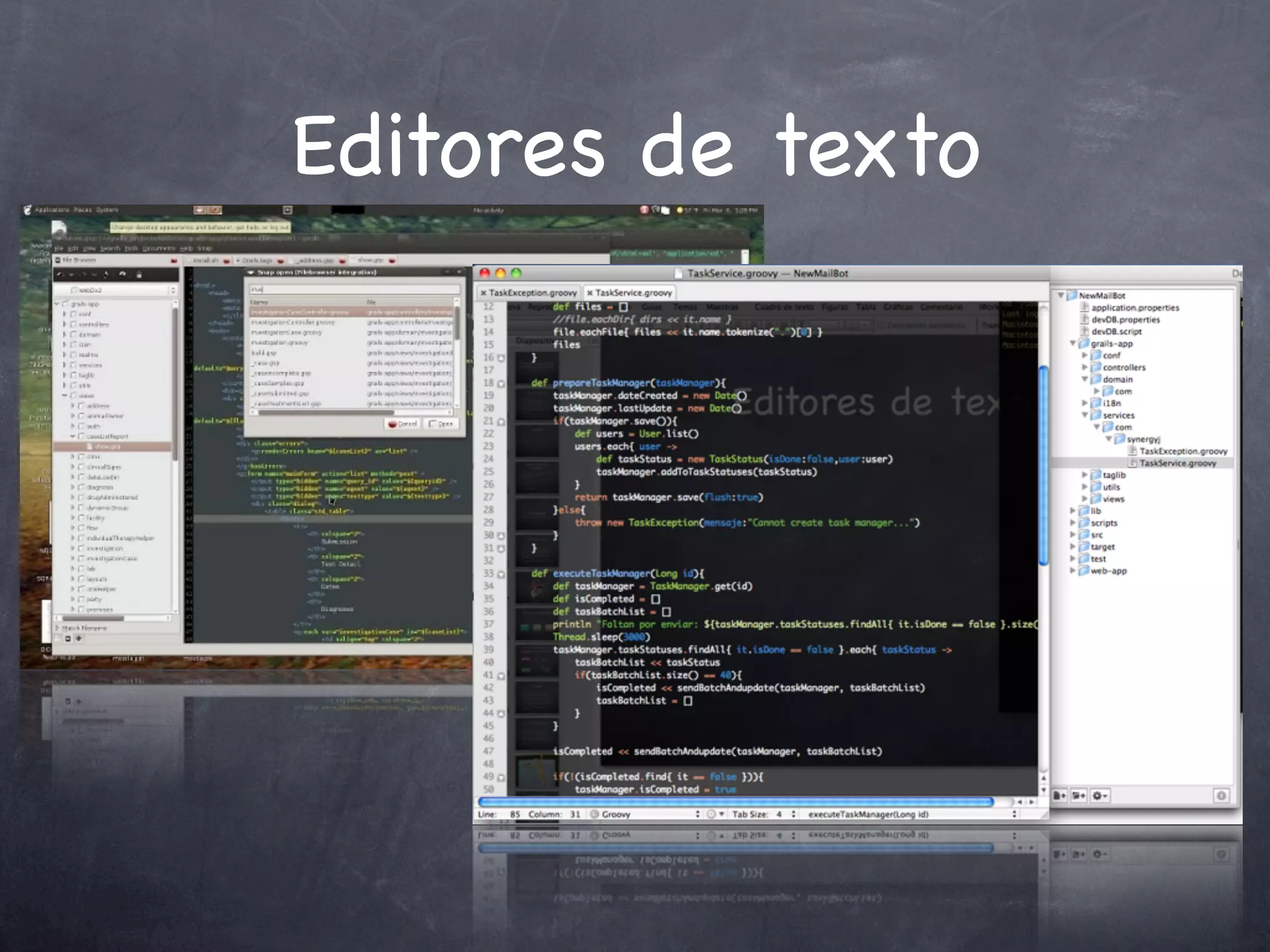 Editores de texto
 