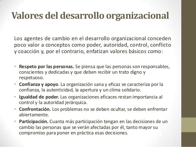 Desarrollo organizacional proceso y modelos