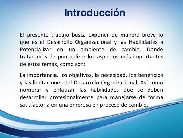 Desarrollo organizacional