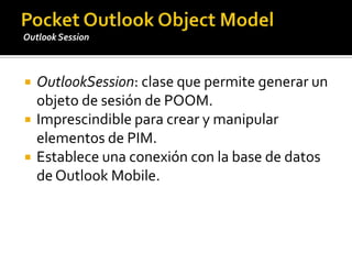 Pocket Outlook ObjectModelEnvío e intercepción de SMSDEMO