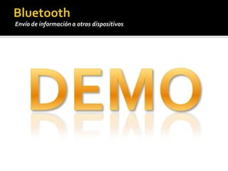 Recursos+ info en:Mobile .NetUsersGroup: http://www.mobilenug.comhttp://www.desarrollomobile.netWindows Mobile Team Blog: http://blogs.msdn.com/windowsmobileWindows Mobile forDevelopers: http://developers.windowsmobile.comBlog de J.M. Torres: http://jmtorres.blogspot.comLibro: Wigley A., Moth D., Foot P. – Mobile DevelopmentHandbook – 2007, Microsoft Press.Preguntando a un servidor ;-)