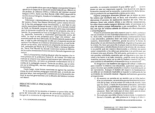 ( comiable, es necesario reconocer el gran déficil que ( ,iestros, 	 .as principales obras que este pedagogo ycompositor húngaro
tienen en este tan importante aspecto. Los maestros con algunaapertó en el campo de la iniciación musical infantil son: Música en
formación musical son la excepción, y generalrr,ente dicha forma­los jardines de infancia (1941) y Colección del folclore musical
ción es producto de sus inquietudes y ?usto personales. ,búftgaro (1951). Junto con Bela Bartok (1881-1945) desarrolló I,a
Algunos pedagogos musicales pIensan que es mejor no ensc­esclela musical húngara, basada en la tradición y el folclor:: musI­
cal je su país. 	 ilar música',que enseñarla mal; es decir, una educadora arrítmica
distorsiona el proceso de maduración musical del niño, Pero noValoramos y recomendamos muy esp!cialmente los trabajos
deI nuestro Pierre Van Hau Ve (Holunda), quien retoma elemen­ debemos llevar este criterio elitista a sus últir.las consecuencias,
tos ¡Je los dos pedagogos antes mencionados, y, con base en una los niños desentonados tampoco debieran canta; ni participar en la
amrlia experiencia personal llevada a cabo en la escuela musical clase de música porque defonnarian a sus compañeros. En reali­
tle Delft, en Holanda, propone una forma activa muy interesante dad, este tipo de criterios además de elitistas son discriminatorios
paré la iniciaciÓn musical de los niños en los pri¡llerOS años de la y antipedagógicos. .
escl1.!la, Su proposición se basa en los siguielltes dementos: rílmi­ Nosotros pensamos que todo maestro pucc'e y debe participar
ca, ~xpresión, invención y creatividad (participación activa del con sus alumnos en esta actividad altamente formativa y placente­
niña). La suya es una propuesta para "jugar con música", que ra. Ante todo, valoramos la actitud abierta y comunicativa frente
creenos puede ser muy adecuada a la idiosincrasia de nuestros paí­ a sus educandos; podemos decir can toda certeza que un buen
ses, lo cual ha sido demos,t.rado no sólo por el especial interés del maestro, desentonado o arrítmico, puede encontrar la forma de
mae¡tro Van Hauwe en el folclore latinoamericano, al cual ha de­ desarrollar en sus alumnos la sensibilidad, el gusto yel aprecio por
dica ~o varias obras, sino también a la adaptación de textos al espa­ la música. Es claro que para ello el propio maestro deberá superar
ñol,'ealizados por IV[arín de la Victoria Nadal y Adriana Sepúlve­ sus inhibiciones y miedos frente al canto y la música; de esta mane­
da. lierre Van Hauwe ha dictado numerosos cursos en México, ra es posible que ese maestro desentonado y ;,¡rrítmico sea quien
de les cuales conocemos el material escrito llamado Juguemos eOIl mejor comprenda a los niños que presentan esos problemas que
fIItíSCél.
él mismo tuvo que afrontar. Por otra parte, podemos ver maestros
Para Latinoamérica resultan de gran valor los aportes y las in­ con grandes cualidades musicales que no soportan a estc tipo de
vesti~aciones de la profesora Violeta H. de Gainza. En todos sus niños y los hacen a un lado; entonces, ¿cuál de estos dos tipos de
trabejos se observa una inquietud permanente por adecuarse a los maestros encauza mejor ya no sólo la madurez musical del nirlo,
intel;ses infantiles, así como un profundo conocimiento de la te­ sino también la afirmación y el desarrollo de su nt:rsonalidad?
Illáti(a de la pedagogía lllusicaL Varias de sus obras, que se inclu­ Al dirigirnos a los maestros con algunu dificultad o inhibiciólI
yen en la bibliografía, nos han orientado para desarrollar el pre­ para trasmitir la música a sus educandos, queremos sugeri'rles al­
sentetrabajo. gunos recursQs que pueden ayudarles a resolver el problema de no
Desde luego, estas breves menciones no agotan las contribu­ ser ejecutantes. Aunque el modelo del maestro es fundamental,
cione) de otros muchos pedagogos musicales que, a través de una no debe ser un obstáculo insalvable ni impedir la realización dc las
pacieilte labor, han enriquecido y colaborado en la formación mu­ actividades de iniciación musical. Algunas indicaciones generales
sical de muchas generaciones yen la difusión del folclore tradicio­ al respecto son: 

naI i!lfanti1.

1.	 El maestro no necesita ser un modelo que se dcba imitar;
él es un orientador, no centraliza permanentemente la aten­
ción de la clase, ni es un emisor de órdenes de mando; trata
DIOACTlCA DE LA INICIACIÓN que los niflos, a través de situaciones adecuadas, aprendan
MUS¡CAL a descubrir sus posibilidades; en síntesís. su labor, antes CfUc
reprimir, consiste en aleiltar, estimular. sugerir. corregir y
E:¡ la mayoría de las escuelas el m¡¡estro es quien debe encar­ encauzar. Esto vale tanto para el ritmo como para la músI­
<:::1 garse del desarrollo del programa de actividades ml1sicales. Al ca, el movimiento, o cualquier otra activídad.
-.1 l1largc::n de la existencia de organismos de apoyo cuya labor es en- 2. En cualquier caso debe evitarse la monotonía, la repetición
....J
formal Q forzada, que sólo promueve la fatiga y el abUITi­
24 c.P. 2.LA MÚSICA EN LA INFANCIA DIDÁCTICA DE LA INICIACIÓN MUSICAL 2S
Digitalizado por: I.S.C. Hèctor Alberto Turrubiartes Cerino
hturrubiartes@beceneslp.edu.mx
 