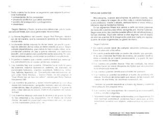 I ;, 	 '/'" If(, '; :n, ,(_ .,t: ~
Todo cuento l1a eJe leller UIl <JrUlllllefl!O que leS[Wle 1;1 estlllC
Iwa trnclidonal:
• 	presentación eJe los pelsoflaíe~;
• 	silu8ción conflictiv8 qlre debe resolverse
• 	acción elel protagonista o pi nlaljonist<1s
• 	desenlace
Segl:HI Ventura y DUlé.Íll. la esllllClllt3 deberá ser. ¡lOI I() t,Hllo,
sGclI!.mcial-lineal, con lIf H)S pel SOlleljes I ecolloe/bles
2 I él (01'1 lla IillfJllíSlicél !lel el n~lll o, 58)1111 J1l~1 Pelr'~'J"f l. det ¡el <1
ser de tal /llanera, (JI le la /I18rllOlia la aprenda Sil 1 delllélsl¿Hlns
(llJst'-~Clllos.
I 	la c!wación de los IIIISIIIOS II,J de sel t)rev('), '¡él qllt~ lél Cdl'élt:l
dad de atención de los ll¡iíoS en eslas edades es IH H;;J ;3CtJIIII
;Hllores especializé)(JoS. !lme1 llii10S de Ires o Clféll¡o ;l/i0!:;, ;;I~ Jl~
cornief1dan clIenlos d¡~ diez él qllim:e rtlHllilos. C(lIl eSlfl/cllll,1
sencill;:¡, pocos persollClíe~; (pmfellhlelllenle élllíll1,lIes) E11 t!d;l
¡les superiores. eslas l:nntllí.:innes se poc!rón ir CfllllpIIC;lIltl()
,1 1:.1 jlélc!re o fllaesl,o <1118 ,:118111e ClH~IlI()::; leneJrél (111(; VIVelli:l;li
ílllr()(hILir"Q I~!l ,:1 ¡;¡I!!llIo. qf~:;IICIII¡lI. IIH)V(~I~;(:
') ,os cuentos hay q! le Vil! lélllns Ur,ilel nos 10C<lf 1(xl" 1;1 (1'1111,
ele CliJentos: cuelllos f<lIlI;1SIIr;()~), lealístilS, ele ilflllll;lIes, de
pel ~)()Il;)jes 11I1I11l1110S. cllell!()~; Pllll' ¡[¡-¡fes, follíl('illf·,()S. VPl ~;;l
"os. fébulas, leyelll J¡ S, (;1., Ellcr)fI!¡;lleis filÉIS íllforrll;¡r;!(,ll ~;r::
'.J' 11 1 erlall !'jllfiíl VellllllU .' 'íl~I(~S;1 11111;'111, í:1I 1¡IS II;H:l"I;I~) '¡I~
"fJue lihms flan ele leer '1)<; IlJI1{ls", r:SCI ¡I() j)nr ntl';;1 SI~~11';;1I
13;11 celOllll 19B
1')	 ¡,os cllcr110s se Jlfetll:11 '1 Ikl¡f;n 1l11':I¡fi~;CI[lIIlI;III:¡11 I (lIt II!I;¡~
,110"l5 e1el cnI10CII1lICml(). 'Jl;t)Jlctfi<l. IlfSlorí;¡. ¡.:lellC¡¡I~. 11;lllrr;III;~.;
Illíllelllólicas. 8rei.1 di" pli.'lslicél. cOlpol;]1 y Illusic;¡ Y il [l~lIlll ,h,
eslu. cr·eí;ll cellllOS d(~ I(j t 1(:; I 11 I f! ~j 1It ,
¡;:I'
I~os Cllelllos debelían eSII/lHllaf 1,1 drll;)llllr;;J (j(: (PlljlO, la clliU
las preO"lllas y I;¡s feSp1l8SI<lS, LOll f~1 nhlel() Ile ICS(¡jVPI
dlHJils, de Illnd¡1' 1;1 C;lpilt~i(I;l!1 (~(lIll[lI(;IISIV;l JI'IIIII'III d,; ,111;
:;11 Ins r:Of)!elli¡jn:, 1''''11111';1 Ir J~'. ,'11'
.........

CJ!I 

~.:J.
( 

I;I(II,I,JI'. I l' 	 1:
TIPOS DE CUEN ros
Ntmllallllenle, cuando esclIcllülllOS la pal2bra cllelllo, IlOS
Viene a 13 cabeza la imagen de lJll libro IlIás o menos ilustrado o
a tilla profesora, madre o abuela, sentada rrerlte él unos Ilirios y
relatando alguna fantástica historia.
En los siguientes lineas nos vamos a ce¡'iir en otr¡:¡s maneras
de 11é1115fllílir cuentos a losnirlos, recogidas por ,]¡:lUl1le
Seglll1 este alltor, los cuentos pueden aflorar de mil situaciones y
fOlrn8s distintas. Aquí sólo vamos a citar algunas, con el ohjeto
ue a!Jrll las plleltus ele la ill1é1~Jirl(Jclól para qlle cada Ilnu
() p81tll de eslas sugerp.l1cias. su grallo de élrena.
~)eu 111 CulU11 H~I
IJII Cllelllu plj(~de IlaCe! de el /I(~I SlllíJr:Ic)I) colidi<lllil (PI(;
11,11111,; Ii:! illell:¡¡'Jll i.l los fll(lOS
;! 	 l In (:lt~fl!l) Pllede estimular 1I!1 n~!ltlo ele Inlerés: 

SI se f(J11 ,] eslllClIar las frutas de "Iviemo, se 

t~s1;¡s ¡¡ 1fiNés ue lJll cllenlo l1er¡JIIICl1le, 'f él 

1;(1' 1111 CI~III() de Inlerés,
I (J:; I:llfml()s se plredell ilustlélL Ilna vez COlltauo, los nirü¡s
I(~IJ¡!II héleef 1111 Illllral dl!)lllrJlHlo 1;1~; (',litas qll(~ se COSUc!¡J11
I~¡ 1 1,1 IPf invelllal
,¡ 	 los I;llfOlIl¡]S 1JI18ClcI1 versJ!(;éIlSe él 11,1ves (Iel piJIf:¡1(jr¡
,) II)~) r Ill~I¡jIIS ~,(! puedell e~;cell¡(ICi.lI él II<lve~, cll~ ~jOII¡[J'L1S clll
f~SI:(IS SnmlH,lS de personales qlle nacell de las ¡¡liJIHJ:o, dl;1
I,llelpfJ, <le éllallll:lfes. de C311111iflíJS II.:cOIli¡lIas. (3Ic.
;1I/1/lIell Sl~ PI Jcden escef lIfl(;ar il 11,lves de Iitel es y f IIl(!cns
iI ¡III :;]( Jos IKII lus propiOS IlIi1' >S,
['1 ')~' t:l1!:rllll~; ~;Ull SI r1ü U)IVt;;1 111 ",8 ell ¡otUI ¡vel;;]:;.
,,·111111.,:.>. ¡ ¡(es
~';e IHledcll Ildee! montajes ¡lli!llJ'W'lfé1lt:s. CíHl dit.l[lOsilivé¡S, [1
(.~·.ile 11()/lI:qe ;¡I(llovislltll. podemos l1a¡;I;1 ()¿jtlil:lpill ,Ji 111[11),
Ii IV!;III; 111( Jn :;r IIlIdos cu: 1 ul 1S tn 11 I II~: I i Iu:., (J ; I!1;I ¡;¡ i:,Il) I ,,
"Ir
I
Digitalizado por: I.S.C. Hèctor Alberto Turrubiartes Cerino
hturrubiartes@beceneslp.edu.mx
 