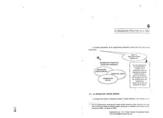 6
( 

---	 "
LA ORGANIZACiÓN PERCEPTIVA EN EL NIÑo
la función psicomolriz de la organización perceplivil comprLflde tres estructuras
funcionales:
¿QUÉ f5
UNA ESTRIJCTUHA
~ FUNCIOlíAL7)l
Onr.ANllACH~N P[flCEP flVA
ESmUCTUHAS FUNCIONALES Es tina organización
ne'Jropsicológica.
resultado de la 

inter~cclón entre las 

dimensiones afectiva­

social, cognitiva y 

molr:z. Es construida 

por el sujeto y a ta vel 

es CO'1slrucliva de las 

experiencias 

nucv'ps en función del 

proyeclo del sujeto.
6.1. LA IMAGEN DEL PROPIO CUERPO.
La imagen del cuerpo o esquema corporal 1, puede delinirse. a los efeclos dr. cs­
l. 	 1'01 tina !l(!c!sIÓflllraclit:a rr.ladunada con P.I obli!l~ Ol:llihlo. lomarcmos a amlJns conccplns COII(O sinó'
nlmos. las lasls Que avalan esla loma de posicl6n. como tas que la conlradlcen, vucden scguÍlsr, oa MI·
chel Bernard (19851. o ell Murcia. R (t992).""""•Z¡¡
Q
Digitalizado por: I.S.C. Hèctor Alberto Turrubiartes Cerino
hturrubiartes@beceneslp.edu.mx
 