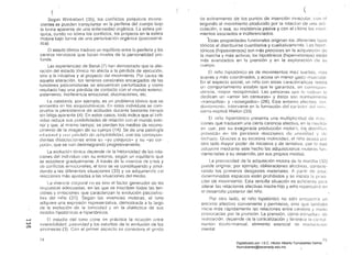 (
Según Wintrebert (35). los conflictos psíquicos incons­
cientes se pueden transplantar en la periferia del cuerpo
la forma aparente dl:¡ una enfermedad orgánica. La esfera psí­
quica. cundo no tolera los conflictos. los proyecta en la esfera
motora bajo forma de una perturbación orgánica (psicosomá-
El estado tónico traduce un equilibrio entre la periferia y los
centros nerviosos que tocan niveles de la personalidad pro­
funda.
Las experiencias de Barul< (7) han demostrado que la alte­
ración del estado tónico no afecta a la pérdida de ejecución.
sino a la iniciativa y al proyecto del movimiento. Por causa de
aquella alteración. los terrenos cerebrales encargados de las
funciones psicomotoras se encuentran perturbados y como
resultado hay una pérdida de contacto con el mundo
aislamiento. indiferencia emocional. alucinaciones. etc.
La catatonía. por ejemplo. es un problema tónico que se
encuentra en los esquizofrénicos. En estos individuos se com­
la persistencia de actitudes durante bastante tiempo
sin fatiga aparente (4). En estos casos. todo indica.que el indi­
reduce sus posibilidades de relación con el mundo exte­
y que. al mismo tiempo. se pierden los medios de recono­
cimienlo de la imagen de su cuerpo (14). da una patología
Idl:iollnl y 1111:1 Pl~1 didn do mlnplClbiliclad. con Ins
dientes disociaciol18S entre su "yo psíquico» y su "yo COl­
". que se van desintegrando progresivamente.
depende eje la historicidad de las rela­
ciones del individuo con su entorno. según un equilibrio que
se establece gradualmente. A través de la vivencia eje crisis y
de conllicios emocionales, el tono se va constituyendo y
dando a las diferentes situaciones (33) y va adquiriendo 2.sí
reacciones más ajustadas a las situaciones del medio.
vivencia corporal no es sino el factor generador de l"lS
adecuadas, en las Cjue se inscriben todas las ten-
y emociones que caracterizan la evolución psicoafüc­
tiva del niño (31). Según las vivencias motoras. el tono
adquiere una expresión representativa. demostrada a lo
de la evolución de la tonicidad y en la dialéctica de sus
eslados hipotónicos e hipertónicos.
......... El estudio elel tono pone en práctica la relación entre
AXlensílJílidad, paSividad y los estudios de la evolución de las"'"en
sincinesías (3) Con el primer aspecto se consÍ(iera el gmdo
(
de estiramiento de los puntos de inserción muscular. con c~1
segundo el movimiento producido por la rotach'ln de una arli­
o sea. su resistencia pasiva y con el ('Itimo los 1lloví·
mientas asociados e indiferenciados.
"Estas propiedades funcionales originan los diferentes
tónicos al distribuirse cuantitativa y cualitativamente. Los
tónicos (hipoextensos) son más precoces en la adquisiCión de
la marcha y más activos, los hipotónicos (hiperextensos) estón
más avanzados en la prensión y en la exploración ele su
cuerpo.
El niño hipotónico es de movimientos más' sueltos, rnús
suaves y más coordinados. y acusa un menor rnuscular.
En' el aspecto social, un niño con estas caract8r;slicas rev(~la
Un comportamiento estable que le garantiza. en correspon­
dencia. mayor receptividad. Las personas que lo rodC¿11l le
un «amor sin censuras» y éstos SOI1 normalmente
y «sosegados» (28). Este entorno afectivo. evi­
dUlltemente. interviene en 18 !orrnación del c;::¡r;jr;lef dul IIIII(¡.
como explicó W;;lllon (33).
El ni/jo hipertónico presenta una multiplicidad de rcac­
ciones que traducen una cierta carencia
en que. por su exagerada producción motorn,
l.-:lrovoca!l en 185 personélS reacciones do unsicclacl y ele
Gracias a su excesiva 1l10trícidad. el niño acusa pOI
otro lado mayor poder de iniciativa y de tentativ8, por lo elue
este hecho las adquisiciollos moloras
damerltales a su desarrollo. por sus propios
La precocidad de la adquisición motora de la marcha
puede originar, por ejernplo. obliteraciones afectivJs.
randa los primeros materiales. A partir de Zlquí,
determinados espacios están prohibidos y se la pliva­
de movimiento. Esta sencilla situación es pwa
alterar las relaciones afectivas madre-hijo y esto repercutirá en
el desarrollo posterior del niño.
(Jor otro lado. el nl110 hipotónico no SOlO ene
entorno afectivo conveniente y permisivo. sino que larn!)ién
inicia más rápidamente las relaciones entre cerebro y nlano
provocadas por la prensión. La prensión, como estructUl,l de
, (lepende de la corticalización y favorece la coorcli
óculo-rnanual. elemento esencial de miJ.dur
mental.
7fi74
Digitalizado por: I.S.C. Hèctor Alberto Turrubiartes Cerino
hturrubiartes@beceneslp.edu.mx
 