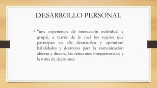 Desarrollo personal y profesional | PPTX