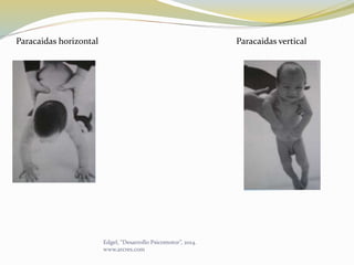 Paracaidas verticalParacaidas horizontal
Edgel, “Desarrollo Psicomotor”, 2014.
www.arcres.com
 