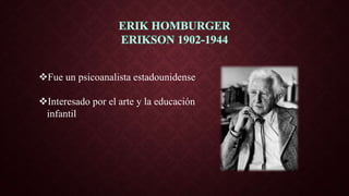 Fue un psicoanalista estadounidense
Interesado por el arte y la educación
infantil
 