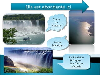 Chute du Niagara Le Lac Michigan Le Zambèze (Afrique) : Les Chutes Victoria Elle est abondante ici