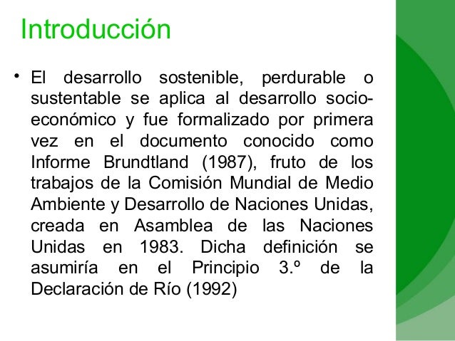 Desarrollo sostenible