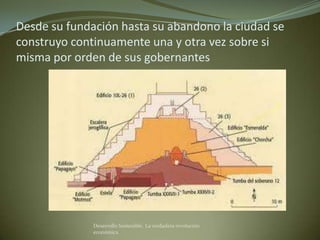 Desde su fundación hasta su abandono la ciudad se
construyo continuamente una y otra vez sobre si
misma por orden de sus gobernantes




              Desarrollo Sostenible. La verdadera revolución
              económica
 