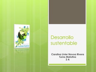 Desarrollo
sustentable
Carolina Livier Novoa Rivera
Turno Matutino
2 A
 