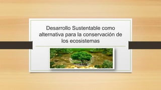 Desarrollo Sustentable como
alternativa para la conservación de
los ecosistemas
 