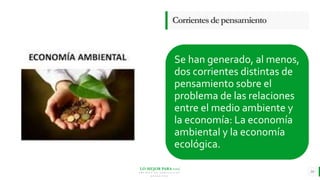 LO MEJOR PARA usted
E M P R E S A D E C O M P U E S T O S
O R G Á N I C O S
Se han generado, al menos,
dos corrientes distintas de
pensamiento sobre el
problema de las relaciones
entre el medio ambiente y
la economía: La economía
ambiental y la economía
ecológica.
Corrientesdepensamiento
10
 