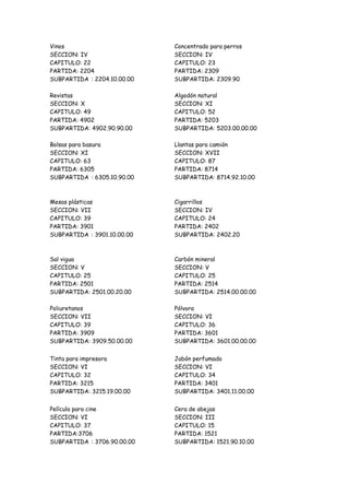 Desarrollo taller importacion