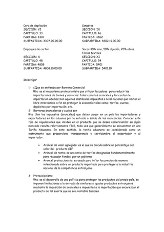 Desarrollo taller importacion