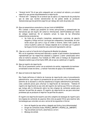 Desarrollo taller importacion