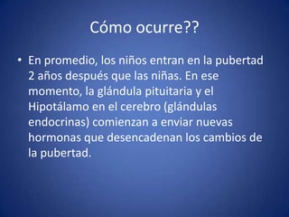 La adolescencia es un período de transición entre la pubertad y la edad adulta.