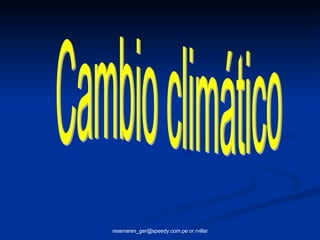 Cambio climático 