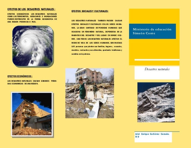 Tríptico de Desastres Naturales