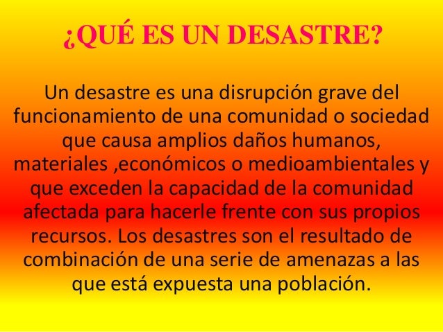 Desastres naturales exposicion